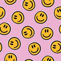 Smiley seamless pattern. Smiley background