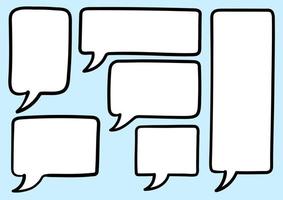 Isolated Freehand Handrawn Speech Bubbles And Signs For Cartooning, Comic, And Doodling Design. Premium Vector