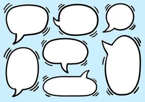 Isolated Freehand Handrawn Speech Bubbles And Signs For Cartooning, Comic, And Doodling Design. Premium Vector