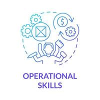 Operational skills blue gradient concept icon vector