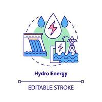 icono del concepto de energía hidroeléctrica vector