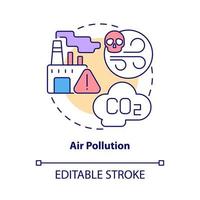 icono del concepto de contaminación del aire vector