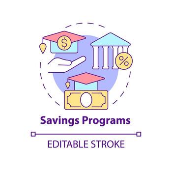 Saving programs concept icon vector
