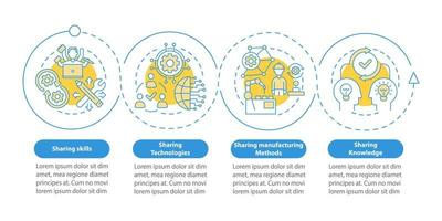 Tech dissemination ways vector infographic template. Data transfer presentation outline design elements. Data visualization with 4 steps. Process timeline info chart. Workflow layout with line icons