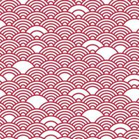 Japanese wave seamless pattern background with random different abstract waves decorations vector