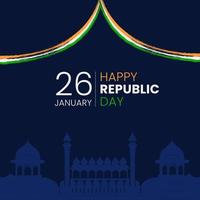 happy republic day 26 January social media post vector