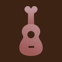 guitarra con pollo logo diseño vector icono símbolo ilustración