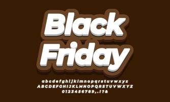 black friday template text effect vector