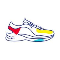 líneas arte abstracto zapatos correr logotipo diseño vector icono símbolo ilustración