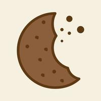 ilustración de símbolo de icono de vector de diseño de logotipo de galleta de mordidas