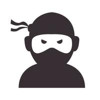 silueta ninja tecnología logo vector símbolo icono ilustración diseño