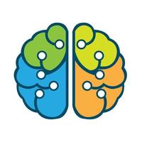 Brain Connect logo design template vector