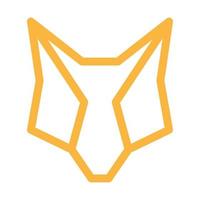 fox head line modern tech logo symbol icon vector graphic design