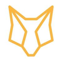 fox head line modern tech logo symbol icon vector graphic design