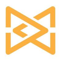 Infinity triangle logo design vector