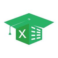 vector de diseño de logotipo de la academia excel