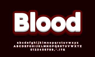 red 3d text effect design vector