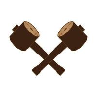 wood hammer cross texture logo symbol vector icon illustration design