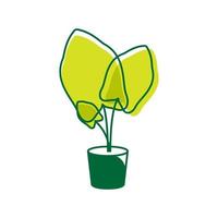 belleza planta hoja verde jardinería logotipo símbolo icono vector gráfico diseño ilustración idea creativa