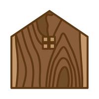 diseño de ilustración de icono de vector de símbolo de logotipo de textura de casa de corte de madera