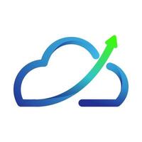 Cloud Upload logo design template vector