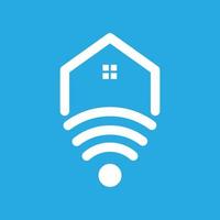 connecting technology with home lines logo design vector icon symbol illustration