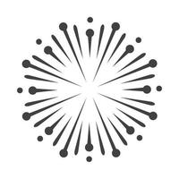 plantilla de diseño de logotipo minimalista sunburst vector