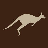 simple shape kangaroo jump logo symbol icon vector graphic design illustration idea creative