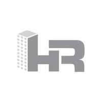 letra hr para la construcción y el símbolo del logotipo inmobiliario diseño gráfico vectorial vector