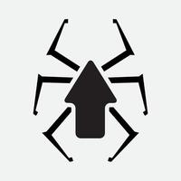 spider up icon logo design silhouette vector