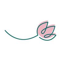 hermosas líneas flor tulipán femenino logo vector símbolo icono ilustración diseño