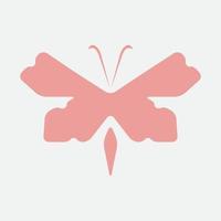 isometric butterfly cute logo design vector