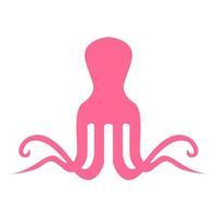 pulpo con tenedor logotipo diseño vector icono símbolo ilustración