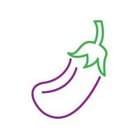 lines art colorful vegetables eggplant purple logo design vector icon symbol illustration