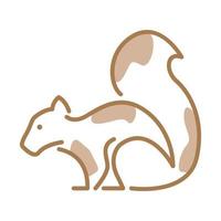 line abstract squirrel brown logo symbol icon vector graphic design illustration idea creative