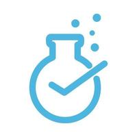 bottle labs with check mark logo vector symbol icon illustration design