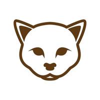 línea fresco animal gato bosque cabeza cara logo símbolo icono vector gráfico diseño ilustración idea creativo