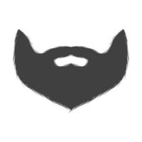 Beard logo design template vector