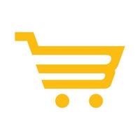 Shopping cart logo design template vector