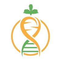 plantilla de diseño de logotipo de adn de verduras vector