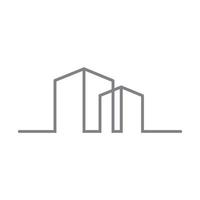 continuous lines simple building architect logo symbol icon vector graphic design illustration idea creative