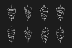 logotipo de shawarma para restaurantes y mercados. vector