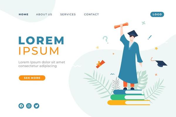 Hand drawn flat design illustration celebrate the graduations