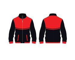 diseño de plantilla de chaqueta deportiva negra y roja