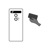 Scanning a pass, a schematic representation of a checkpoint and applying a pass for reading vector