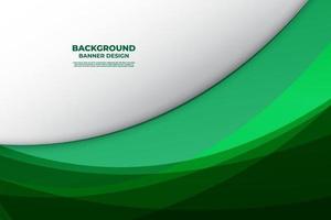 Green Wave Background For Banner, Flayer And Business Presentation vector