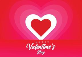 Happy Valentines Day Design with Hearts Free Vector