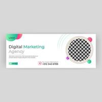 Business cover digital marketing banner for social media post, business flyer template geometric shape design for attractive abstract elements post background space for web banner Usable for social vector