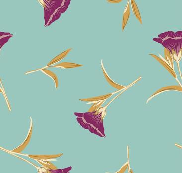 flores de patrones sin fisuras vector editable imprimible