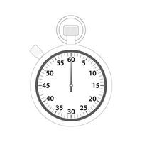 Stopwatch icon vector on white background